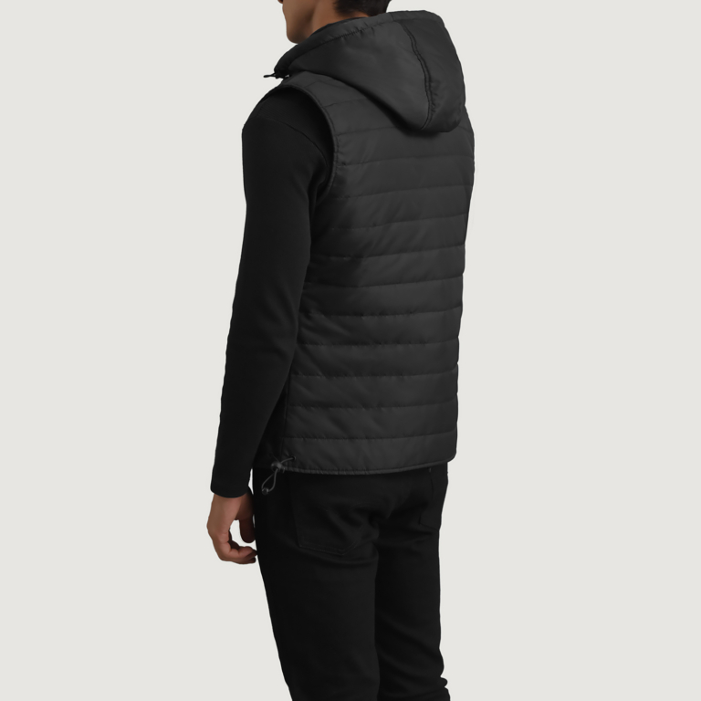 Men_s Carlo Black Hooded Puffer Vest Tilted Back-8-1699017855022